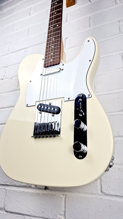 SQUIER BY FENDER AFFINITY SERIES OLYMPIC WHITE TELECASTER ELECTRIC GUITAR