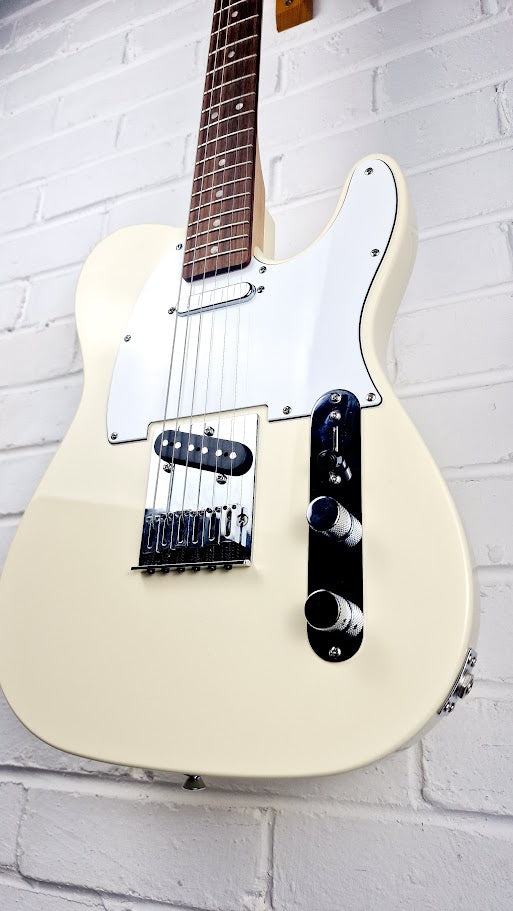 SQUIER BY FENDER AFFINITY SERIES OLYMPIC WHITE TELECASTER ELECTRIC GUITAR