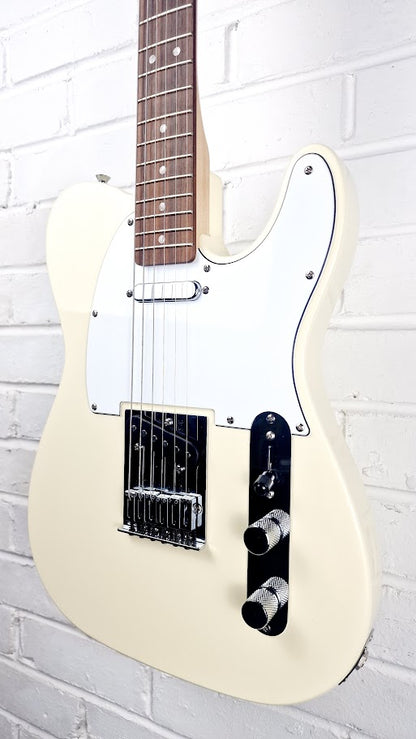 SQUIER BY FENDER AFFINITY SERIES OLYMPIC WHITE TELECASTER ELECTRIC GUITAR