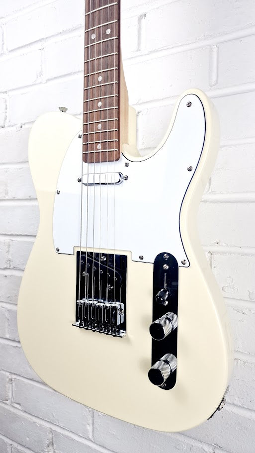 SQUIER BY FENDER AFFINITY SERIES OLYMPIC WHITE TELECASTER ELECTRIC GUITAR