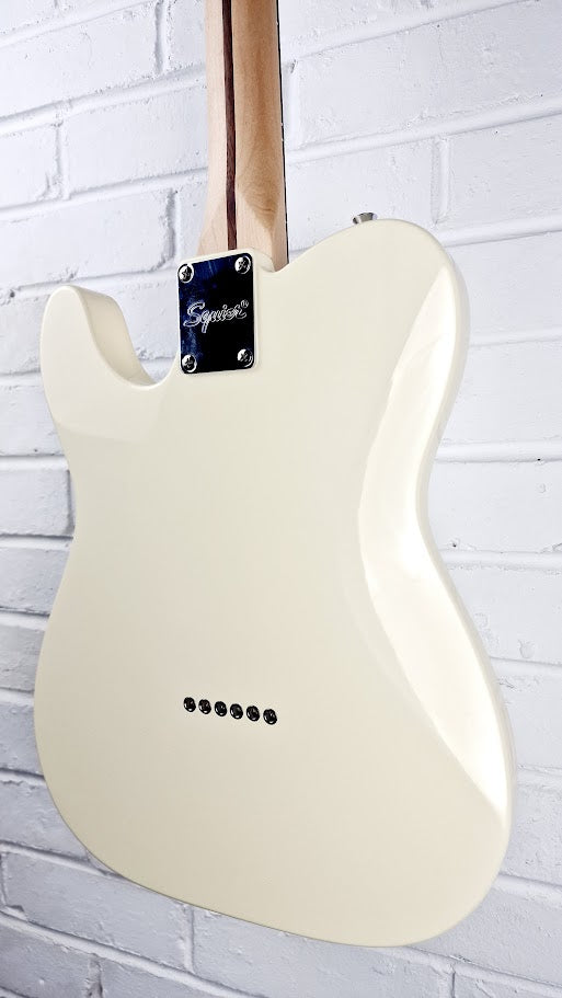 SQUIER BY FENDER AFFINITY SERIES OLYMPIC WHITE TELECASTER ELECTRIC GUITAR