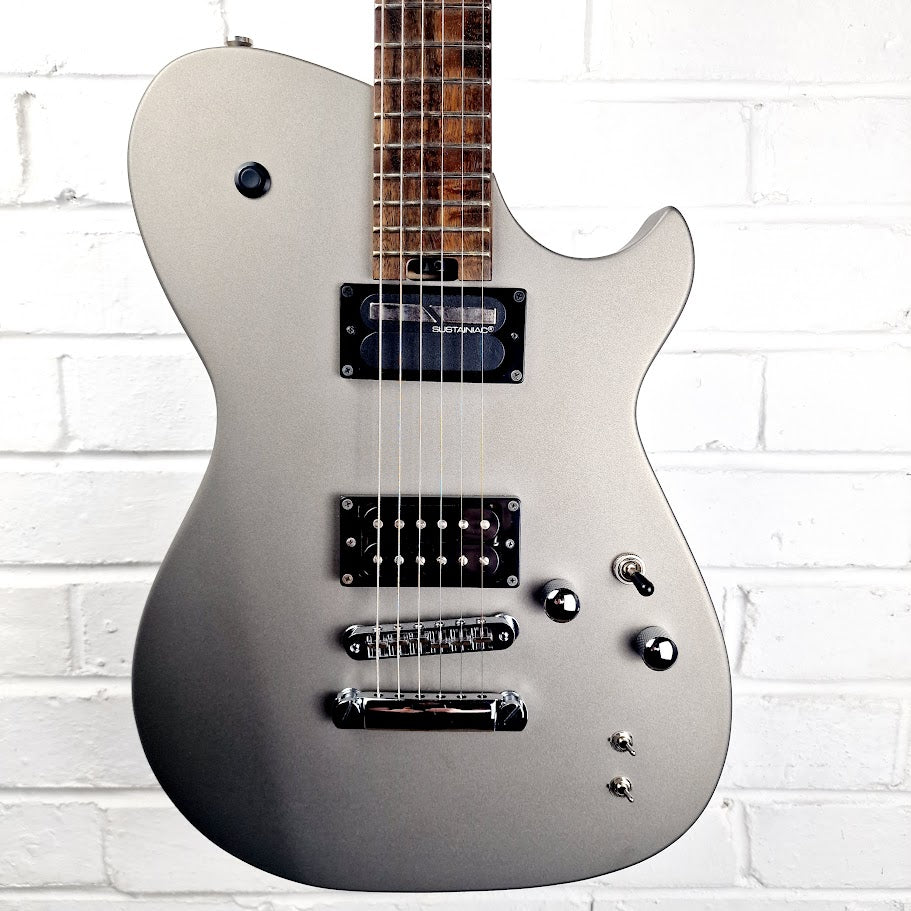 CORT META SERIES MBM-1 SUSTAINIAC STARLIGHT SILVER ELECTRIC GUITAR