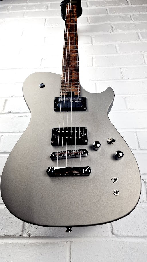 CORT META SERIES MBM-1 SUSTAINIAC STARLIGHT SILVER ELECTRIC GUITAR