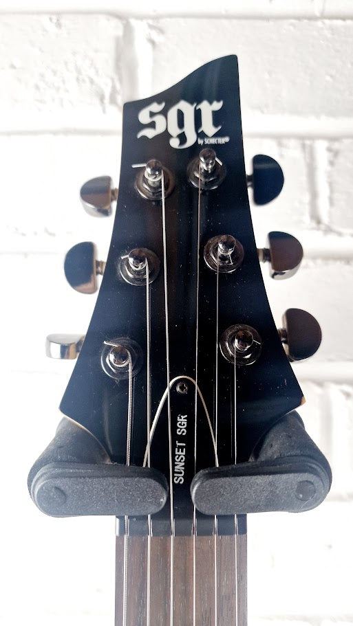 SCHECTER SUNSET SGR GLOSS BLACK ELECTRIC GUITAR