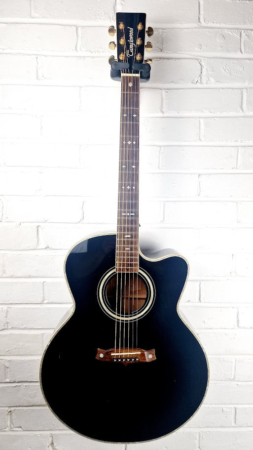 TANGLEWOOD TW59BK DLXE SUNDANCE PRO DELUXE BLACK ELECTRO ACOUSTIC GUITAR