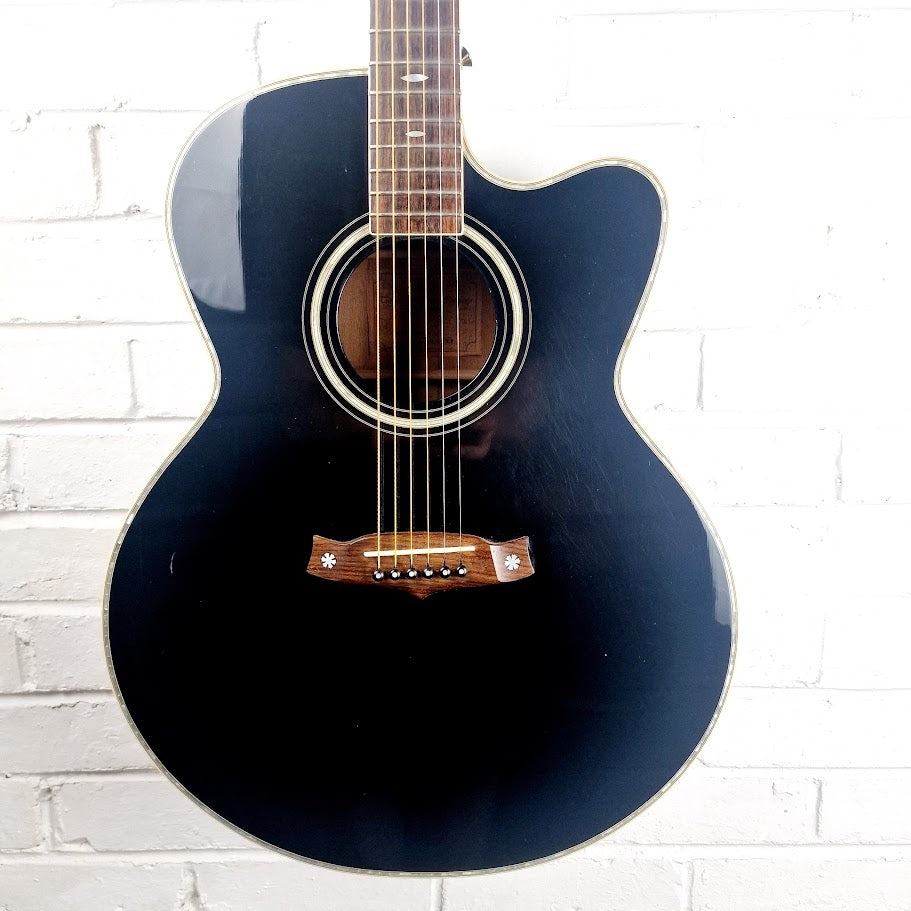 TANGLEWOOD TW59BK DLXE SUNDANCE PRO DELUXE BLACK ELECTRO ACOUSTIC GUITAR