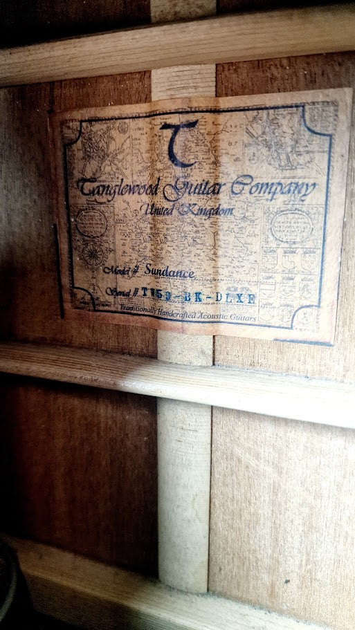 TANGLEWOOD TW59BK DLXE SUNDANCE PRO DELUXE BLACK ELECTRO ACOUSTIC GUITAR