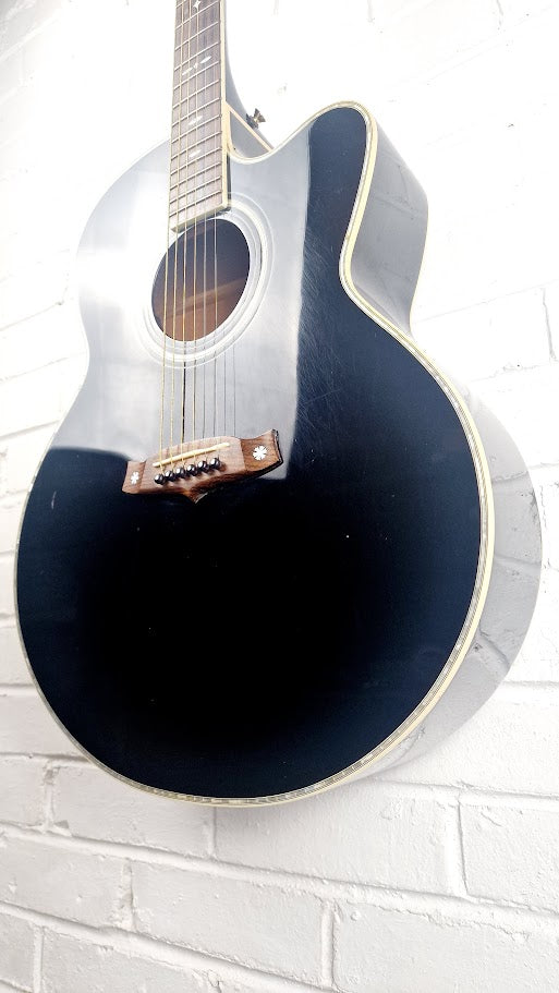 TANGLEWOOD TW59BK DLXE SUNDANCE PRO DELUXE BLACK ELECTRO ACOUSTIC GUITAR