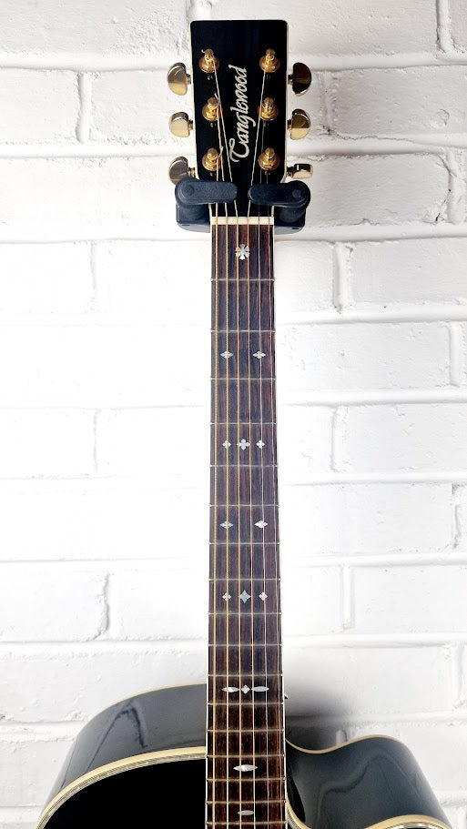 TANGLEWOOD TW59BK DLXE SUNDANCE PRO DELUXE BLACK ELECTRO ACOUSTIC GUITAR