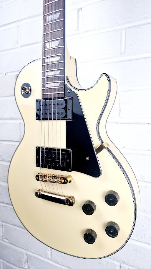 COLUMBUS VINTAGE 1970S IVORY WHITE LES PAUL ELECTRIC GUITAR