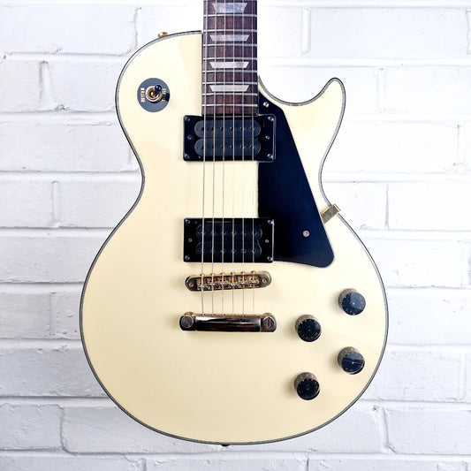 COLUMBUS VINTAGE 1970S IVORY WHITE LES PAUL ELECTRIC GUITAR