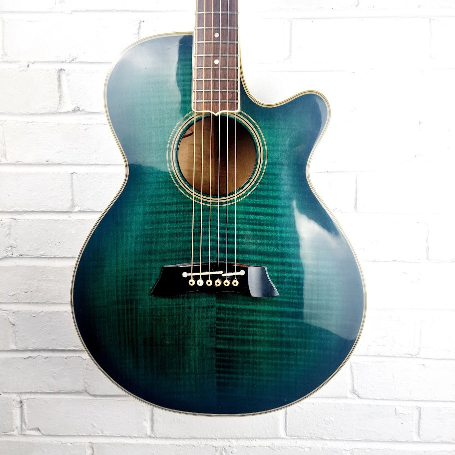 TAKAMINE EF391MB BLUE BURST 1986 ELECTRO ACOUSTIC GUITAR