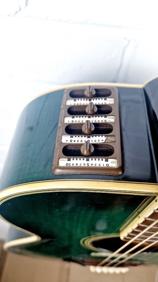 TAKAMINE EF391MB BLUE BURST 1986 ELECTRO ACOUSTIC GUITAR