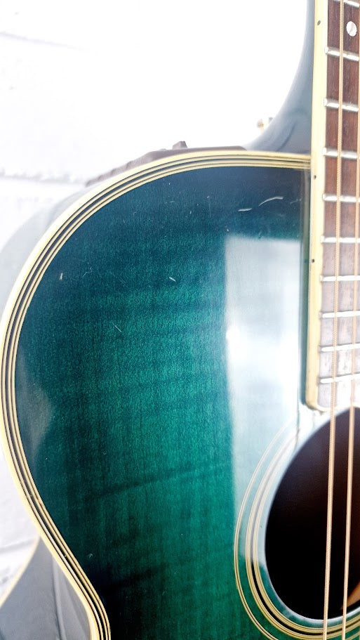 TAKAMINE EF391MB BLUE BURST 1986 ELECTRO ACOUSTIC GUITAR