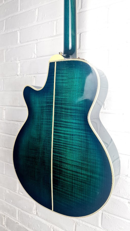 TAKAMINE EF391MB BLUE BURST 1986 ELECTRO ACOUSTIC GUITAR