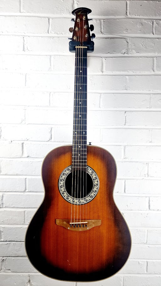 OVATION BALLADEER MODEL 1111 BOWLBACK SUNBURST ACOUSTIC GUITAR