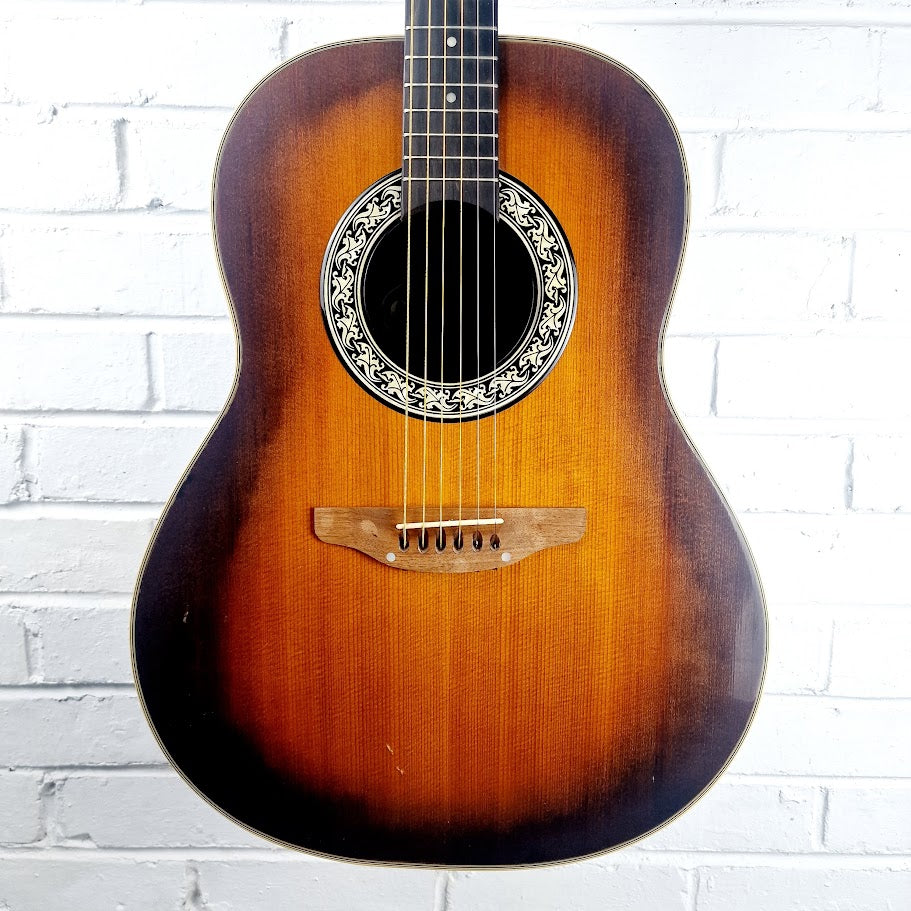 OVATION BALLADEER MODEL 1111 BOWLBACK SUNBURST ACOUSTIC GUITAR