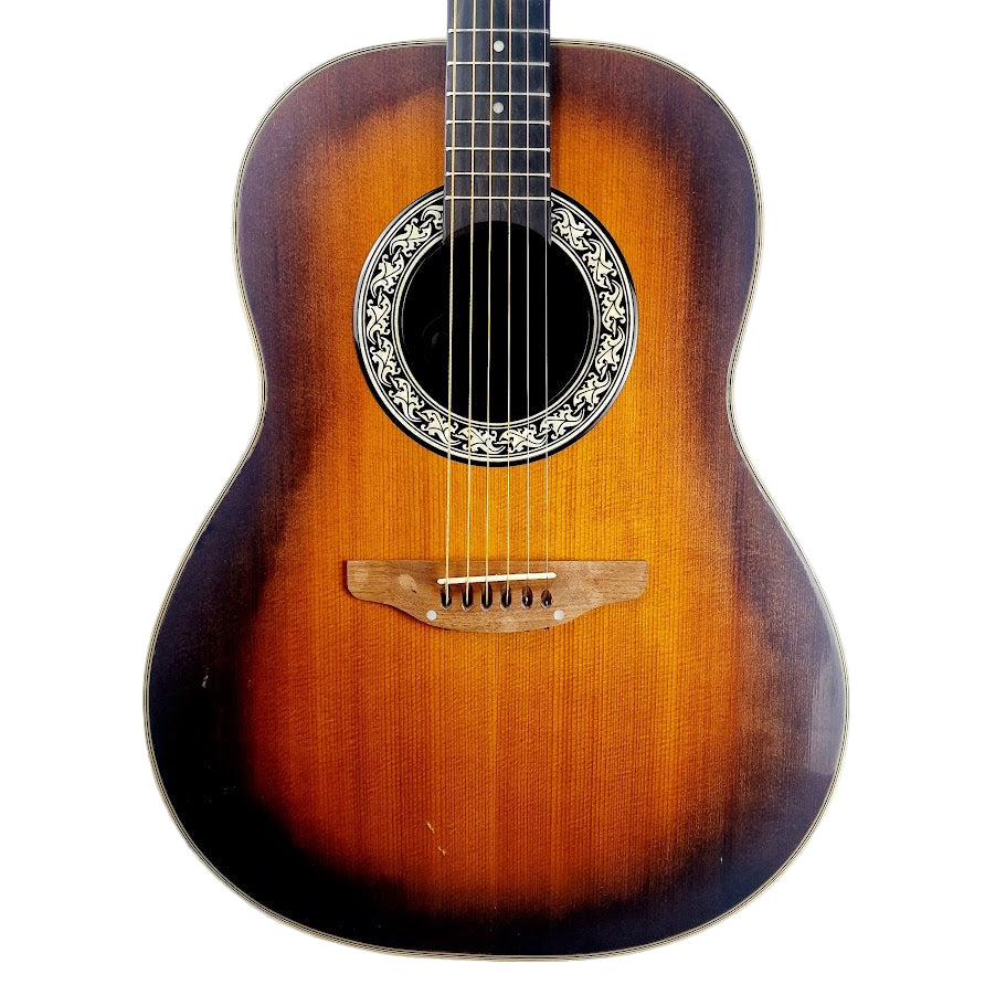 OVATION BALLADEER MODEL 1111 BOWLBACK SUNBURST ACOUSTIC GUITAR