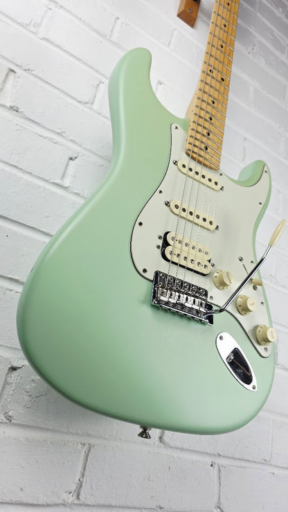 FENDER AMERICAN PERFORMER STRATOCASTER HSS SATIN SURF GREEN + HARD CASE