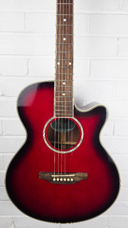 ARIA ELECORD FET-ELITE RS RED SUNBURST ELECTRO ACOUSTIC GUITAR