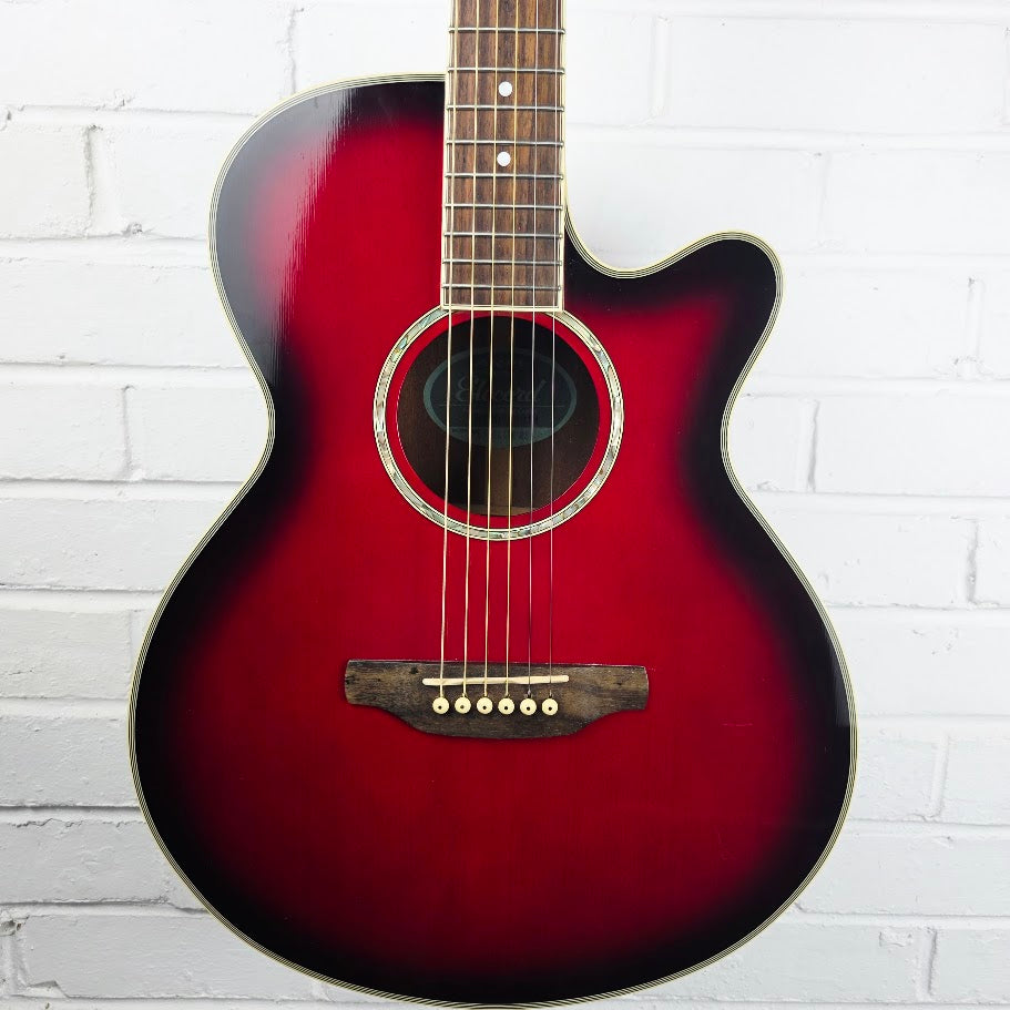 ARIA ELECORD FET-ELITE RS RED SUNBURST ELECTRO ACOUSTIC GUITAR