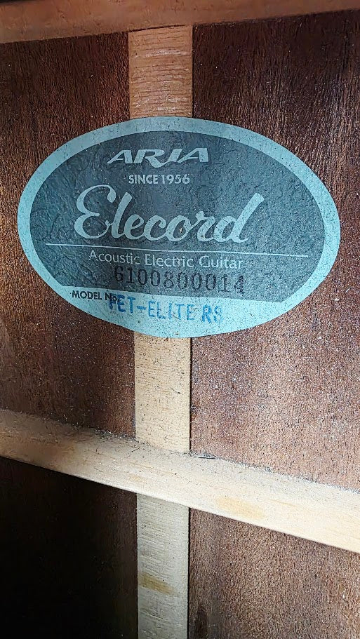 ARIA ELECORD FET-ELITE RS RED SUNBURST ELECTRO ACOUSTIC GUITAR
