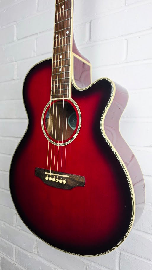 ARIA ELECORD FET-ELITE RS RED SUNBURST ELECTRO ACOUSTIC GUITAR