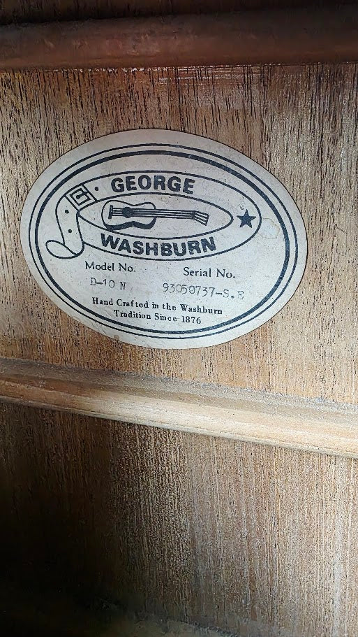 WASHBURN D10 N 1993 NATURAL ACOUSTIC GUITAR