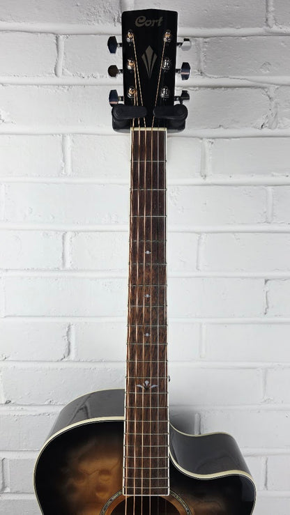 CORT GRAND REGAL GA-QF TBB TRANS BLACK BURST ELECTRO ACOUSTIC GUITAR