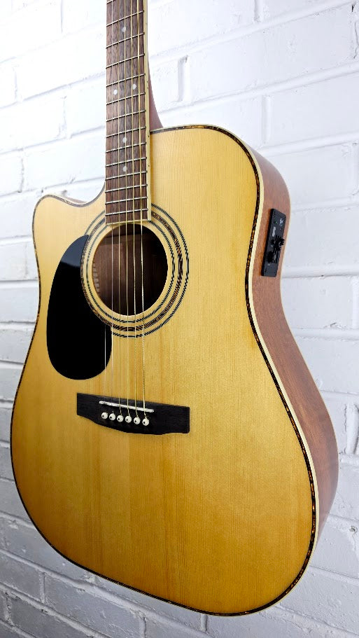 CORT AD880CE LH LEFT HANDED NATURAL ELECTRO ACOUSTIC GUITAR