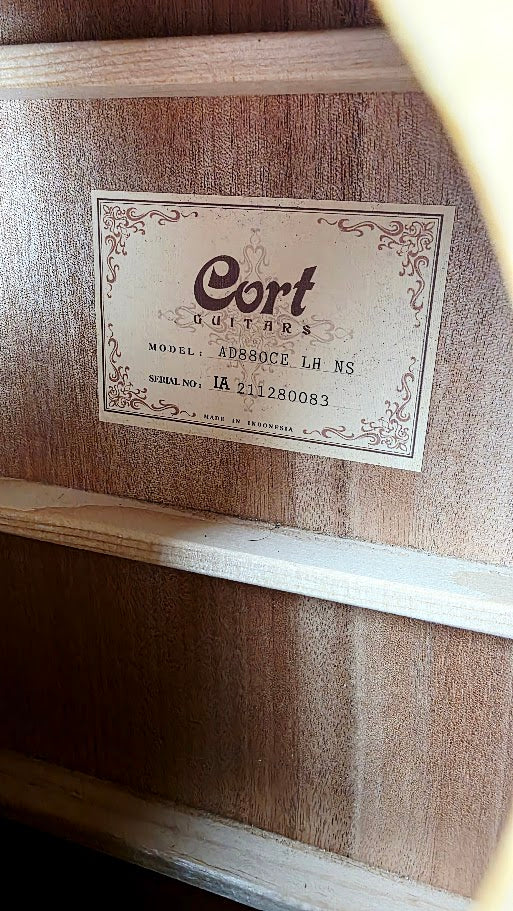 CORT AD880CE LH LEFT HANDED NATURAL ELECTRO ACOUSTIC GUITAR