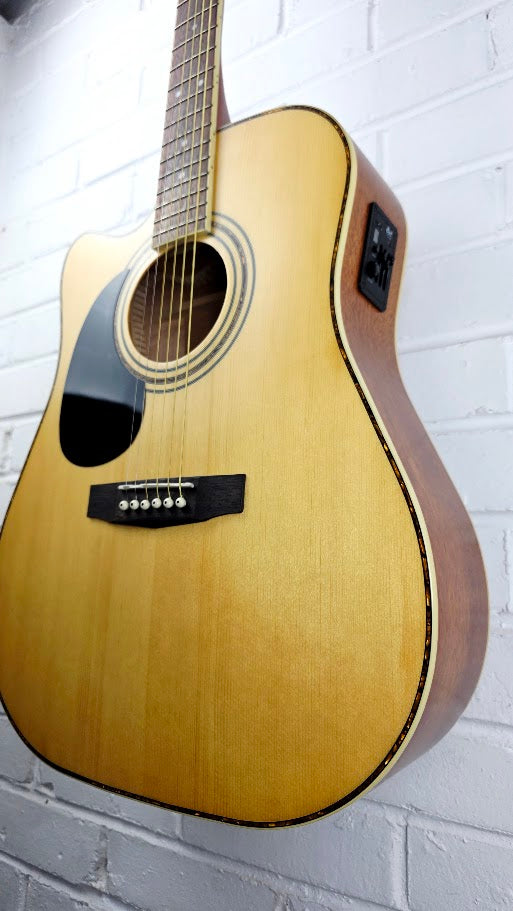CORT AD880CE LH LEFT HANDED NATURAL ELECTRO ACOUSTIC GUITAR