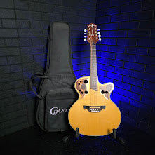 CRAFTER M85E NATURAL ELECTRO ACOUSTIC MANDOLIN + CASE
