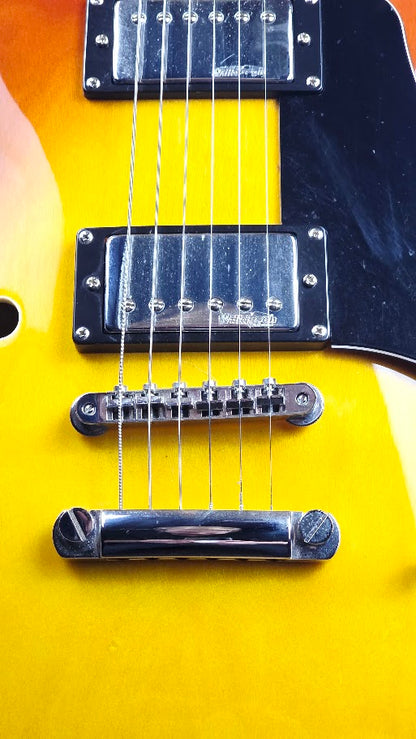 VINTAGE VSA500HB HONEY BURST SEMI HOLLOW ELECTRIC GUITAR