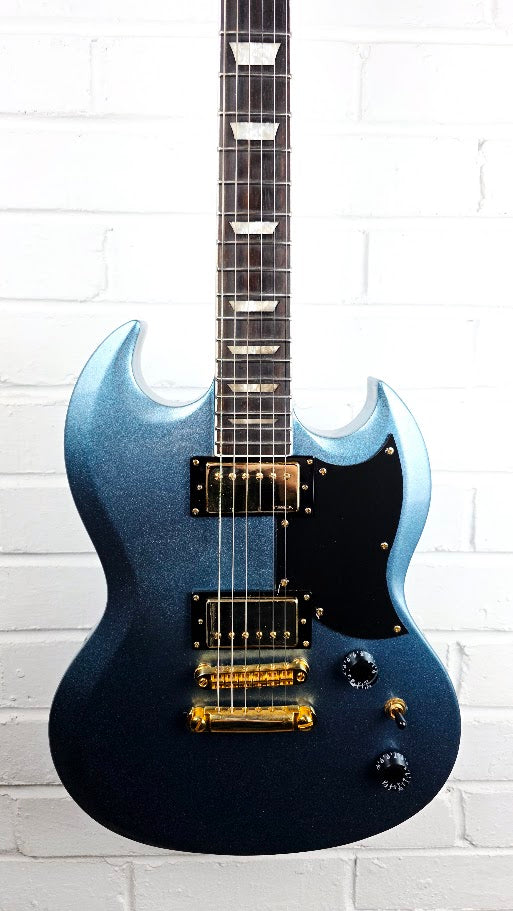HARLEY BENTON DC-DLX SG GOTOH PELHAM BLUE ELECTRIC GUITAR