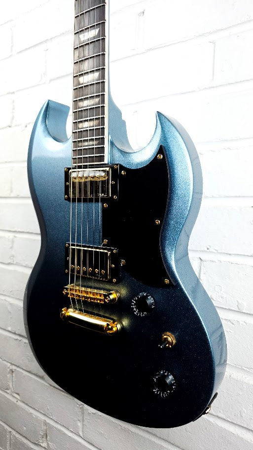 HARLEY BENTON DC-DLX SG GOTOH PELHAM BLUE ELECTRIC GUITAR