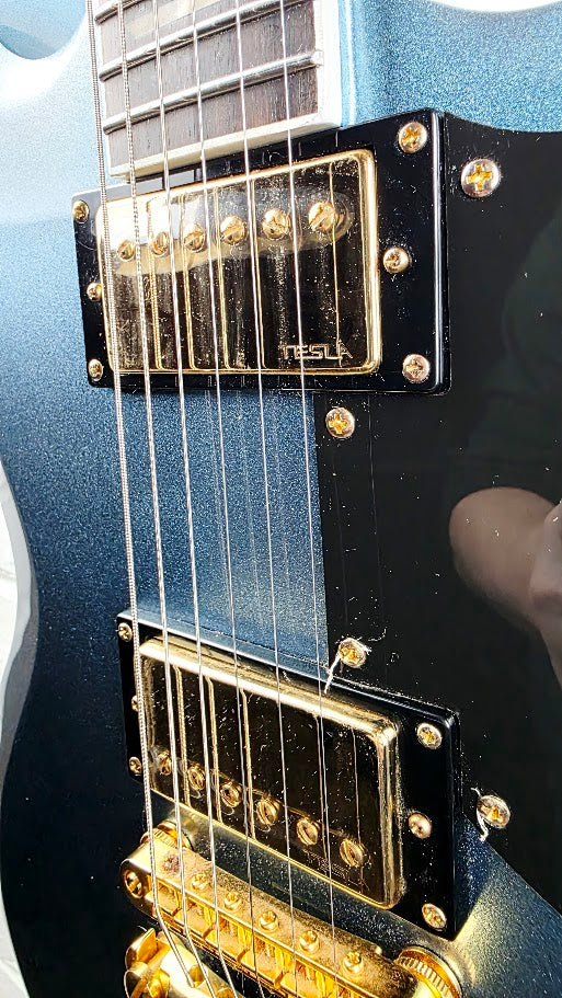 HARLEY BENTON DC-DLX SG GOTOH PELHAM BLUE ELECTRIC GUITAR