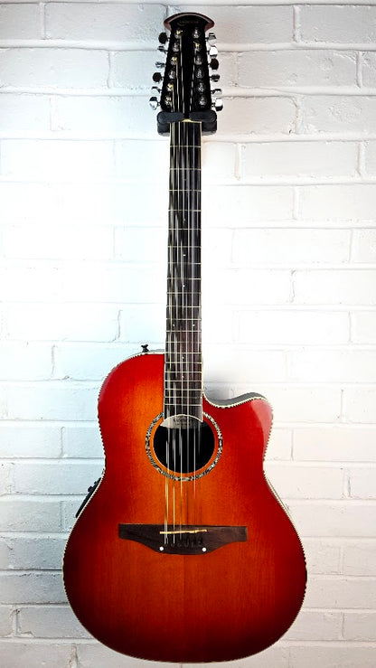 OVATION CELEBRITY CC245 12 STRING HONEY BURST BOWLBACK ELECTRO ACOUSTIC GUITAR