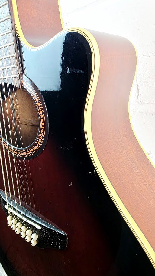 YAMAHA APX-4-12A 12 STRING SUNBURST ELECTRO ACOUSTIC GUITAR