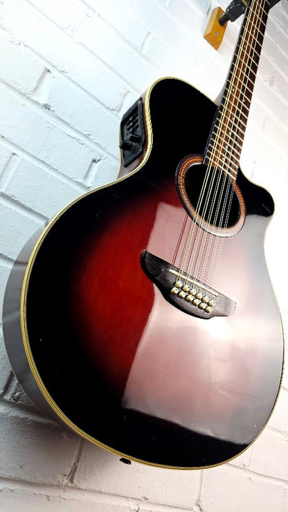 YAMAHA APX-4-12A 12 STRING SUNBURST ELECTRO ACOUSTIC GUITAR