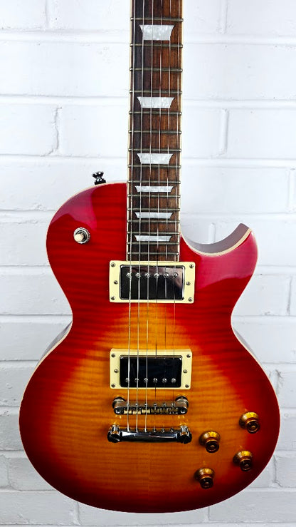 RALLY LES PAUL CHERRY SUNBURST ELECTRIC GUITAR