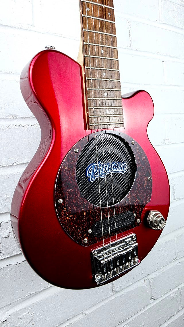 PIGNOSE PGG200 RED ELECTRIC GUITAR WITH BUILT IN AMP