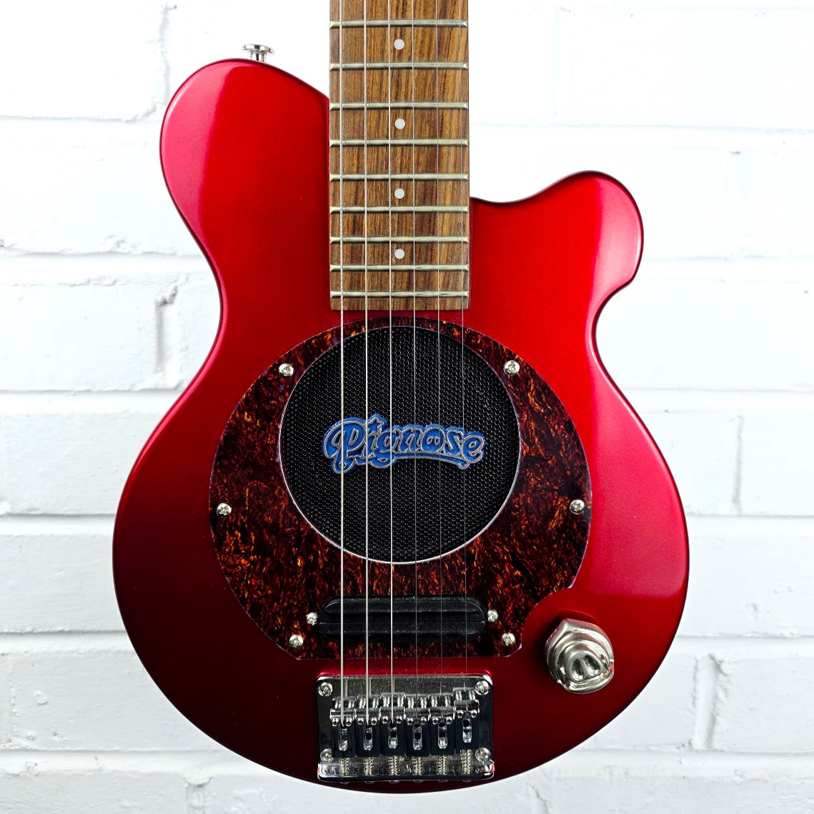 PIGNOSE PGG200 RED ELECTRIC GUITAR WITH BUILT IN AMP