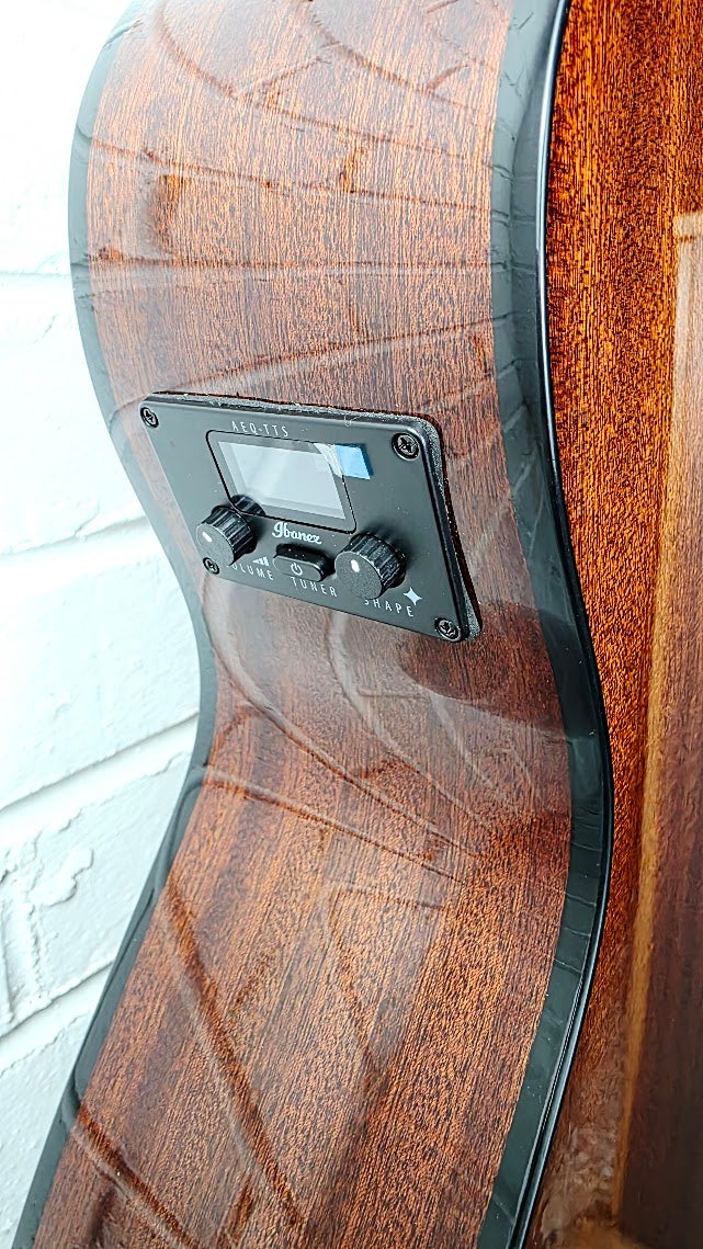 IBANEZ AEG70L TIH LEFT HANDED TIGER BURST HIGH GLOSS ELECTRO ACOUSTIC GUITAR