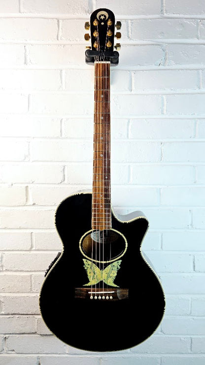 EPIPHONE ORVILLE EO-2 EB EBONY ELECTRO ACOUSTIC GUITAR
