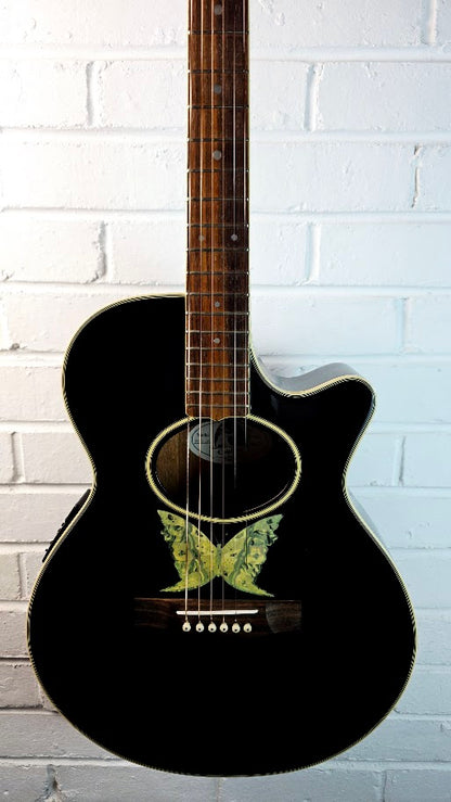 EPIPHONE ORVILLE EO-2 EB EBONY ELECTRO ACOUSTIC GUITAR