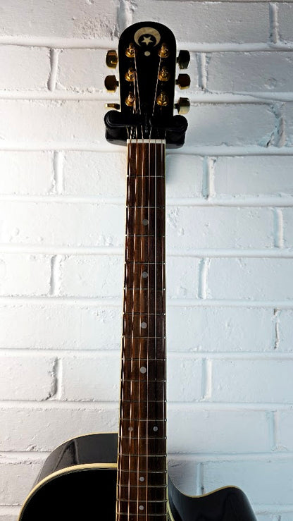 EPIPHONE ORVILLE EO-2 EB EBONY ELECTRO ACOUSTIC GUITAR