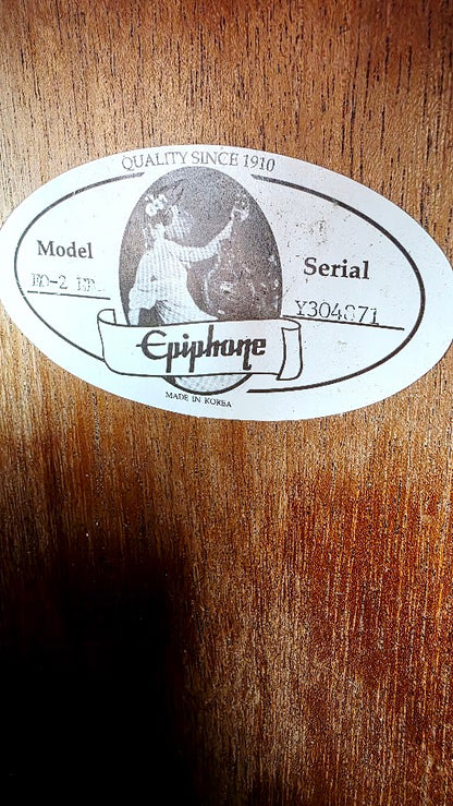 EPIPHONE ORVILLE EO-2 EB EBONY ELECTRO ACOUSTIC GUITAR