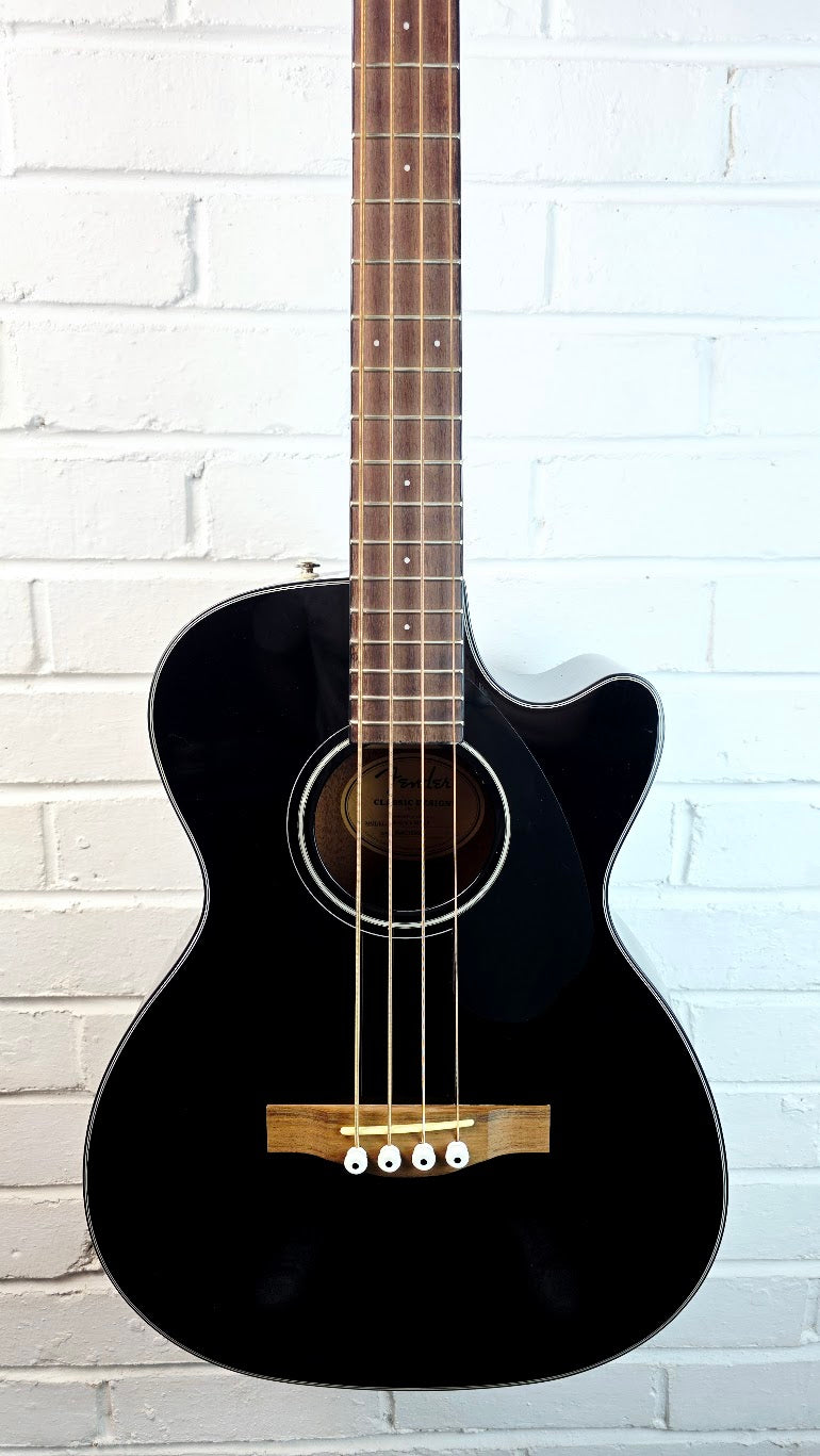 FENDER CB-60SCE BLK LR ELECTRO ACOUSTIC BASS GUITAR BLACK