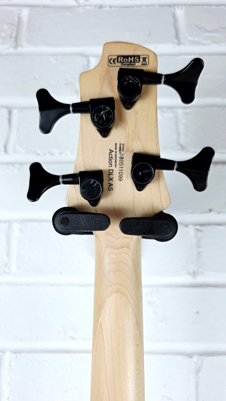 CORT ACTION DLX AS 4 STRING ACTIVE OPEN PORE NATURAL BASS GUITAR